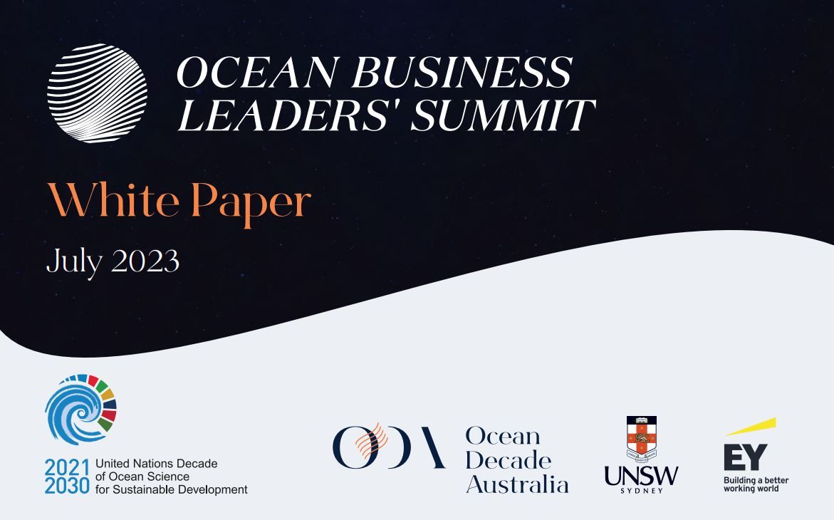 A roadmap to Australia's Sustainable Ocean Plan: The Ocean Summit White Paper